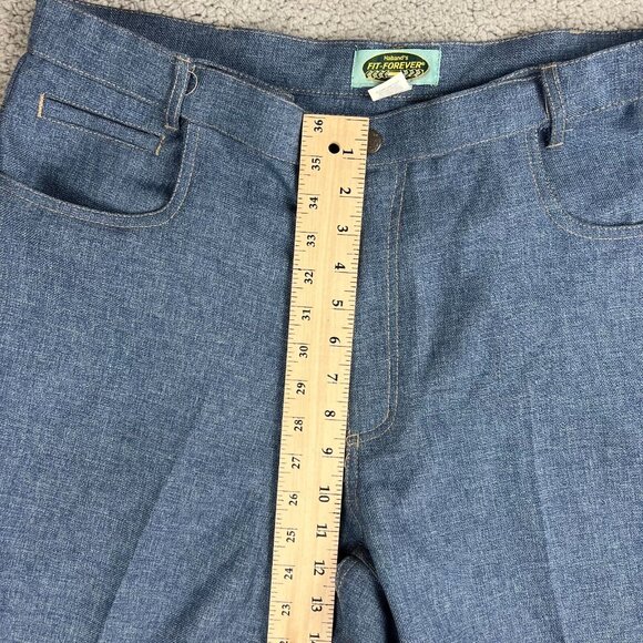 Habands Fit Forever Mens 36X28 Expandable Waist Light Blue Dress Pants Style 060 - Picture 4 of 10